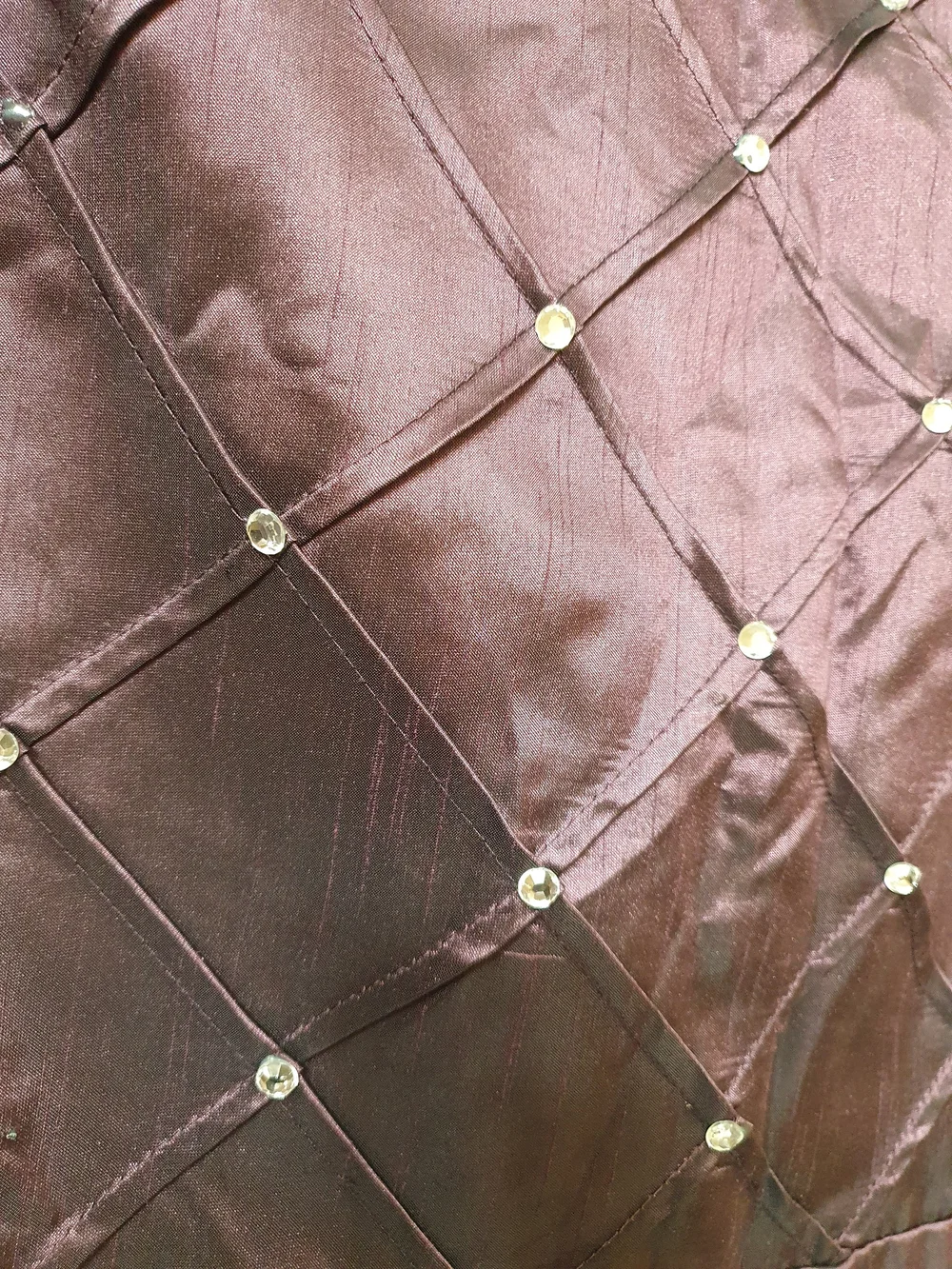 Elegant Purple Shower Curtain with Beaded Lattice